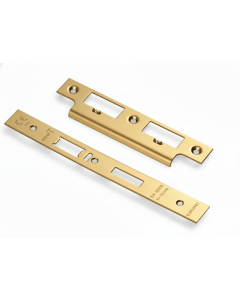 Eurospec FSF5032PVD Forend Strike & Fixing Pack To Suit Din Escape Lock (Security) Stainless Brass