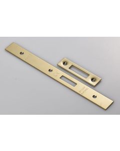 Eurospec FSF5015PVD Forend Strike & Fixing Pack To Suit Din Euro Deadlock (Security) Stainless Brass