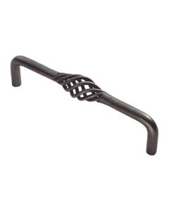 Fingertip FTD1240AAS Ftd Steel Cage Fixed Handle 128mm Antique Steel