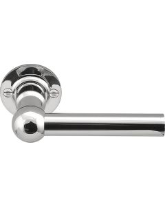 FORMANI FERROVIA FVL125/52 L-solid unsprung lever handle on 52mm rose polished stainless steel