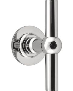 FORMANI FERROVIA FVT110/52 T-solid unsprung lever handle on 52mm rose polished stainless steel