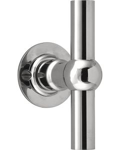 FORMANI FERROVIA FVT125/52 T-solid unsprung lever handle on 52mm rose polished stainless steel