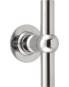 FORMANI FERROVIA FVT85/40 T-solid unsprung lever handle on 40mm rose polished stainless steel