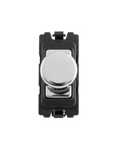 Eurolite Gd400-Pc 400W 2 Way Push On/Off Dimmer Switch Polished Chrome White/Black Trim