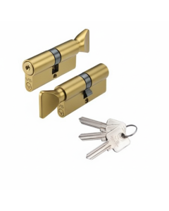 Zoo Hardware Vier V5 70mm Euro Cylinder and Turn Keyed to Differ Satin V5EP70CTSBKTD