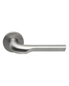 FORMANI RIVIO GL100-G solid sprung door handle on rose satin stainless steel
