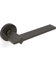 Yabu Pushelberg Lever Door Handle On Round Rose - Right Hand Only Anthracite H378ANT/RH Eurospec