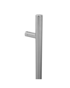 BLU, HAB2 Inline Round 'T' Bar Pull Handle, 1200mm Long, 1000mm Centres, 32mm Diameter, Universal Fixing, 316 Satin Stainless Steel HAB2-1200-UF-SSS