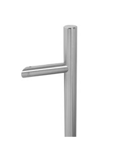 BLU HAB6 Offset Round 'T' Bar Pull Handle, 1200mm Long, 1000mm Centres, 32mm Diameter, Universal Fixing, 316 Satin Stainless Steel. HAB6-1200-UF-SSS