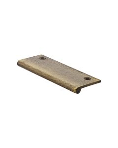Heritage Brass Hammered EP Edge Pull Cabinet Handle 100mm Antique Brass