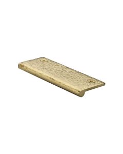 Heritage Brass Hammered EP Edge Pull Cabinet Handle 100mm Polished Brass