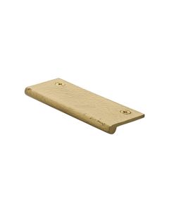 Heritage Brass Hammered EP Edge Pull Cabinet Handle 100mm Satin Brass