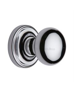 Heritage Brass HAM8361-PC Mortice Knob on Rose Hampstead Design Polished Chrome finish