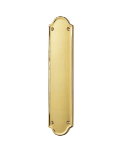 Carlisle Brass DL20 Finger Plate - Shaped End Polished Brass
