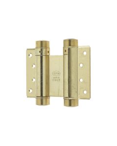 Frelan Double Action Steel Spring Hinge 125mm Electro Brassed 125mm HB3005-5PB