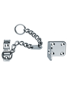 IRONZONE Heavy Duty Security Door Chain 200mm Chain - Polished Chrome