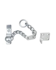 IRONZONE Heavy Duty Security Door Chain 200mm Chain - Satin Chrome