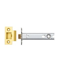 Ironzone Heavy Duty Bolthrough Tubular Latch 102mm with 83mm Backset Polished Brass