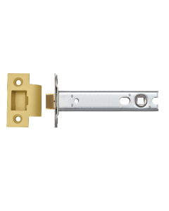 Ironzone Heavy Duty Bolthrough Tubular Latch 102mm with 83mm Backset Satin Brass