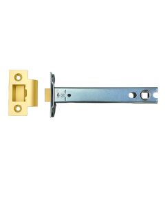 Ironzone Heavy Duty Bolthrough Tubular Latch 152mm with 132mm Backset Polished Brass