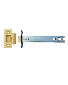 Ironzone Heavy Duty Bolthrough Tubular Latch 152mm with 132mm Backset Satin Brass