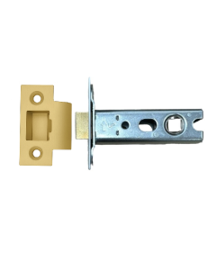 Ironzone Heavy Duty Bolthrough Tubular Latch 64mm with 44mm Backset Satin Brass