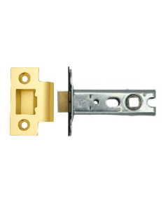 Ironzone Heavy Duty Bolthrough Tubular Latch 76mm with 56mm Backset Polished Brass