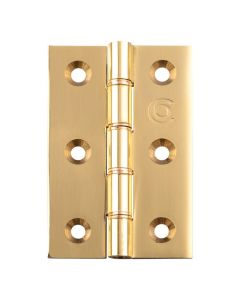 Carlisle Brass HDPBW21 76 X 50 X 2.5mm Double Phosphor Bronze Washered Butt Hinge Polished/Lacquered