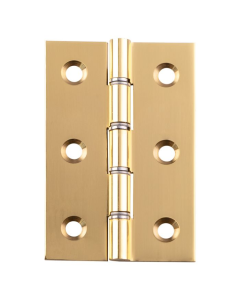 Carlisle Brass HDSW20 Hinge - Double Steel Washered Brass Butt Satin Brass