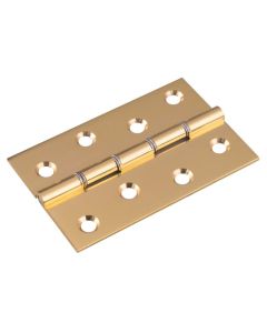 Carlisle Brass HDSW2 Hinge - Double Steel Washered Brass Butt C/W No 10 Eb Screws Polished/Lacquered