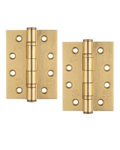Eurospec HIN1433P/13SB Eurospec 102 X 76 X 3mm Ball Bearing Hinge - Grade 13 Satin Brass