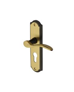 Heritage Brass HOW1348-PT Door Handle for Euro Profile Plate Howard Design Patina Finish