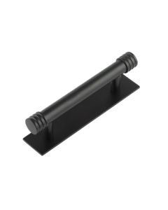 Frelan Hoxton Sturt Cabinet Handle on Back Plate 96mm cc Matt Black HOX450MB-HOX5050MB
