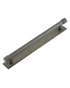 Frelan Hoxton Sturt Cabinet Handle on Back Plate 224mm cc Dark Bronze HOX460DB-HOX6060DB