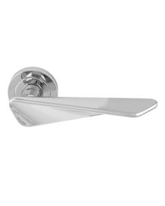 Manital Intona Door Handle on Round Rose - Polished Chrome IN5CP