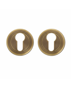 IRONZONE IRZ001AB Euro Profile Escutcheon 50mm - Antique Brass