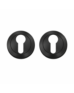 IRONZONE IRZ001MB Euro Profile Escutcheon 50mm - Matt Black