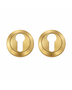 IRONZONE IRZ001MSB Euro Profile Escutcheon 50mm - Matt Satin Brass