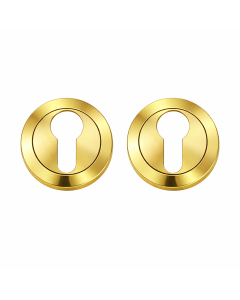 IRONZONE IRZ001PB Euro Profile Escutcheon 50mm - Polished Brass