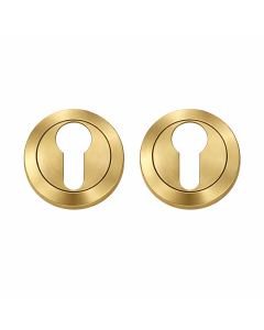 IRONZONE IRZ001SB Euro Profile Escutcheon 50mm - Satin Brass