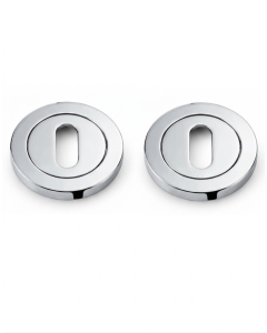 IRONZONE IRZ002CP Keyhole Profile Escutcheon 50mm - Polished Chrome