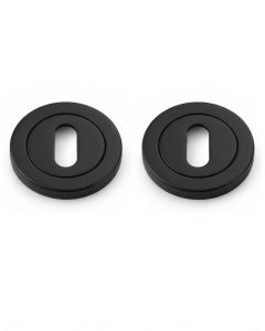 IRONZONE IRZ002MB Keyhole Profile Escutcheon 50mm - Matt Black