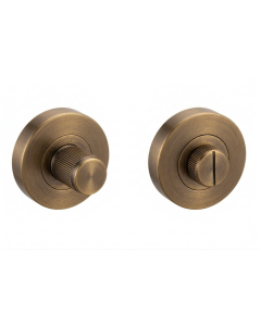 IRONZONE Linear Thumbturn & Release With 5mm Spindle & Fixings Matt Antique Brass