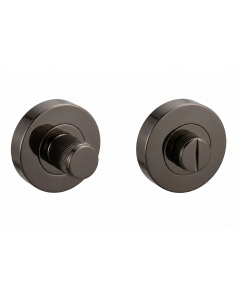 IRONZONE Linear Thumbturn & Release With 5mm Spindle & Fixings Black Nickel