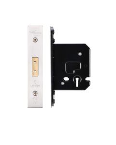 IRONZONE Architectural 3 Lever Dead Lock 64mm with 45mm Backset Satin Stainless Steel