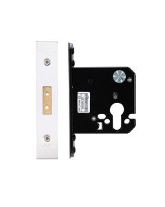 IRONZONE Architectural Euro Profile Dead Lock 76mm with 57mm Backset Satin Stainless Steel