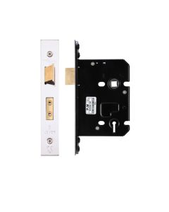 IRONZONE Architectural 3 Lever Sash Lock 76mm with 57mm Backset Reversable Latch Satin Stainless Steel