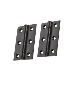 Acre & Clutton Phosphor Bronze Washered Solid Brass Butt Door Hinge 76mm x 50mm x 2.5mm Matt Black BWH-76-50MB
