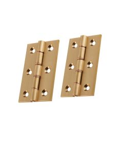 Acre & Clutton Phosphor Bronze Washered Solid Brass Butt Door Hinge 76mm x 50mm x 2.5mm Satin Brass BWH-76-50SB