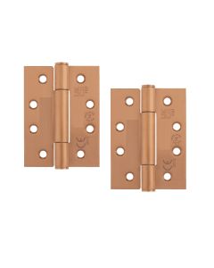 STEELWORKS Concealed Bearing Fire Door Hinge Grade 14 102mm x 76mm x 3mm Bronze